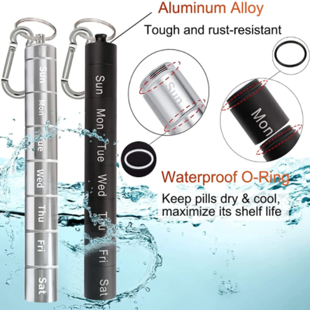 Outdoor Portable Aluminum Alloy Waterproof Pill Case Bottle Cache Drug Holder Medicine Box Pocket Container Keychain
Outdoor Portable Aluminum Alloy Waterproof Pill Case Bottle Cache Drug Holder Medicine Box Pocket Container Keychain