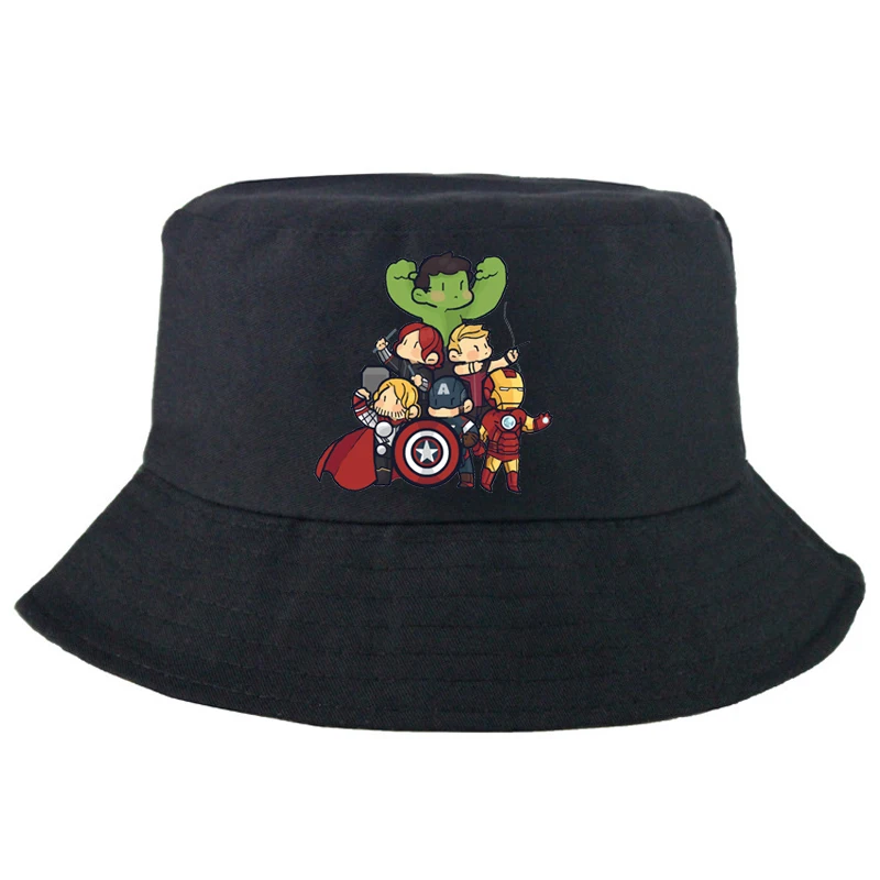 Disney Marvel Avengers Bucket Hat Harajuku Outdoor Panama Cap Fashion Graphic Reversible Fedoras Casual Man Women Fishing Hat
Disney Marvel Avengers Bucket Hat Harajuku Outdoor Panama Cap Fashion Graphic Reversible Fedoras Casual Man Women Fishing Hat