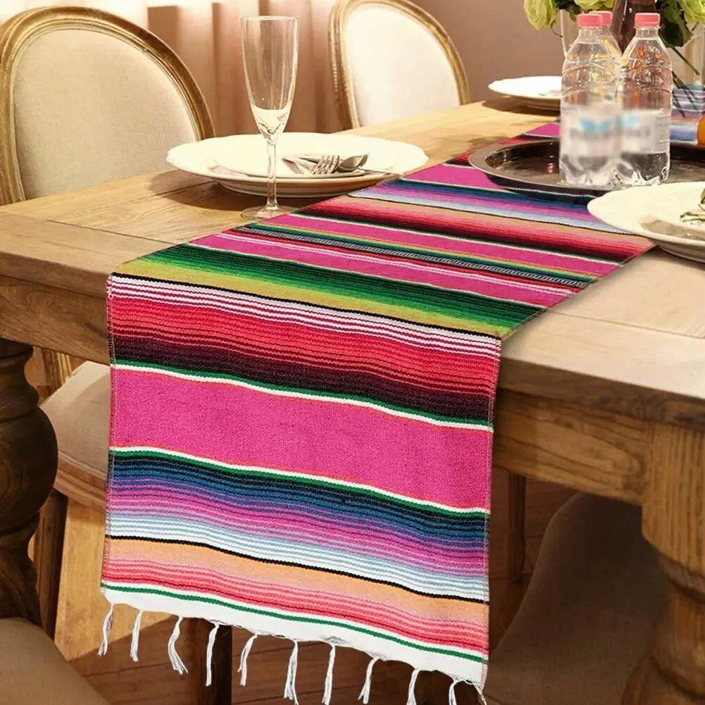 Popular Mexican Table Runner Stripe Shawl Blanket Rainbow 35*215cm With Beach Mat Table Tassel Tablecloth Decoration P6Z2
Popular Mexican Table Runner Stripe Shawl Blanket Rainbow 35*215cm With Beach Mat Table Tassel Tablecloth Decoration P6Z2