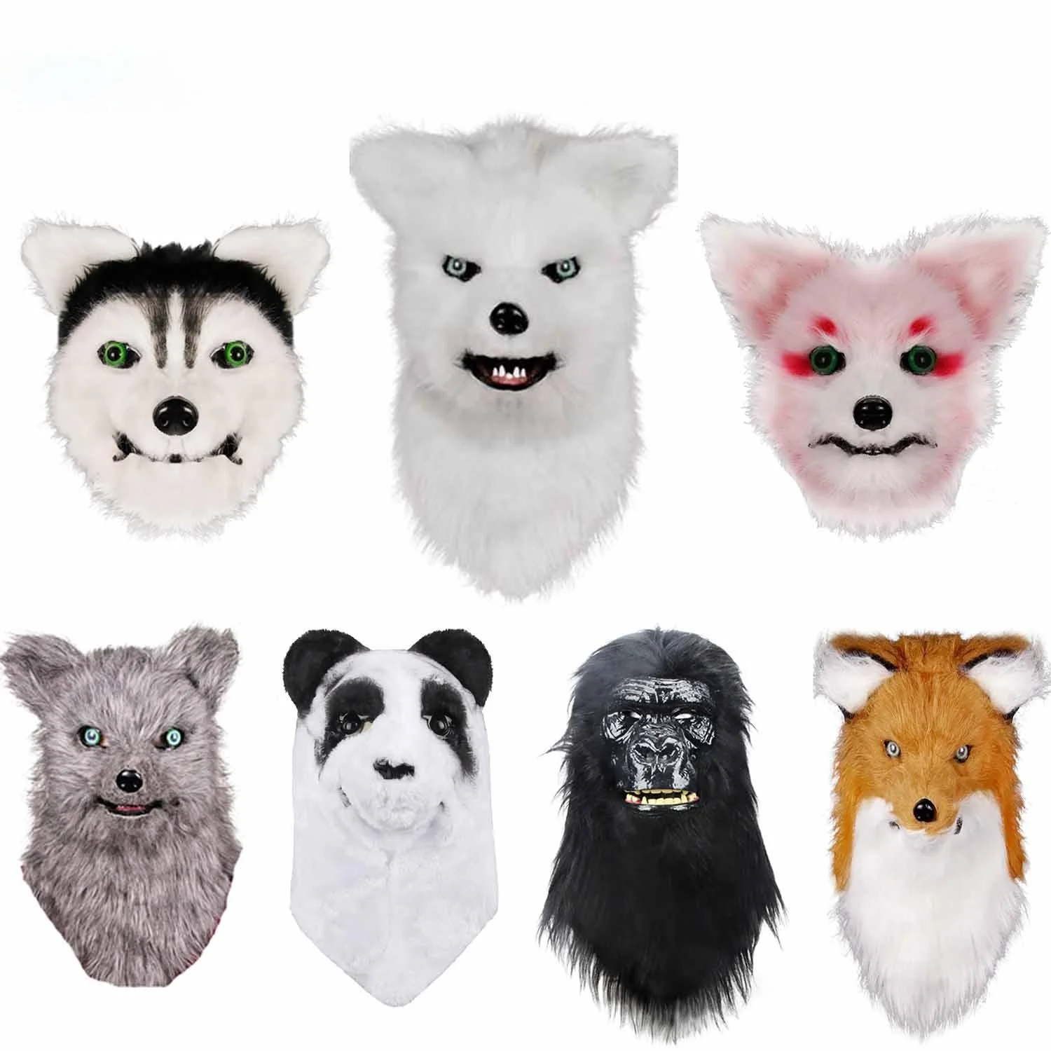 Faux Fur Mask, Moving Fox Head Mask for Halloween Costumes and Parties Panda Tiger Husky Orangutan
Faux Fur Mask, Moving Fox Head Mask for Halloween Costumes and Parties Panda Tiger Husky Orangutan