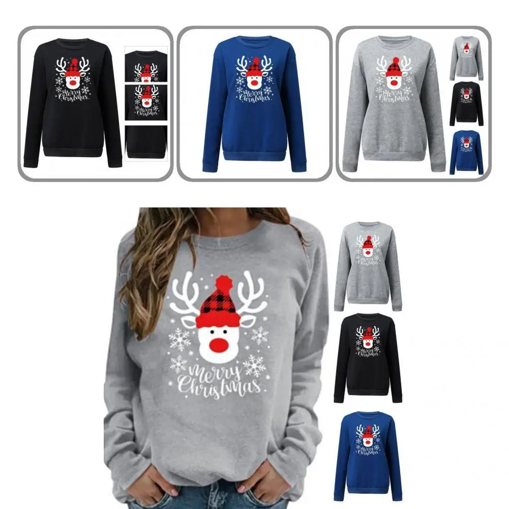 Skin-friendly Trendy Christmas Elk Letter Print Sweatshirt Comfortable Pullover Sweatshirt Stretchy for Home
Skin-friendly Trendy Christmas Elk Letter Print Sweatshirt Comfortable Pullover Sweatshirt Stretchy for Home