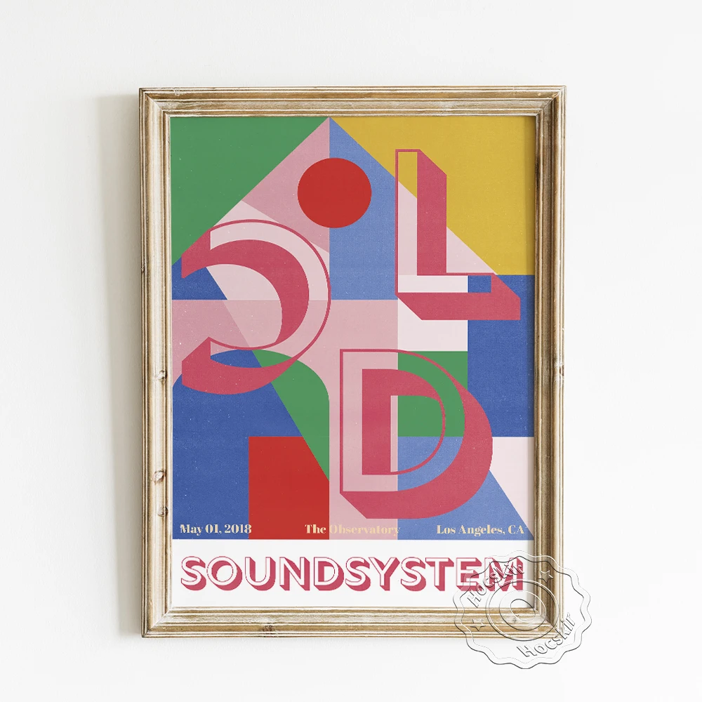 American Rock Band LCD Soundsystem Music Gig Poster, Colorful Irregular Abstract Pattern Wall Picture, Apartment Art Decoration
American Rock Band LCD Soundsystem Music Gig Poster, Colorful Irregular Abstract Pattern Wall Picture, Apartment Art Decoration