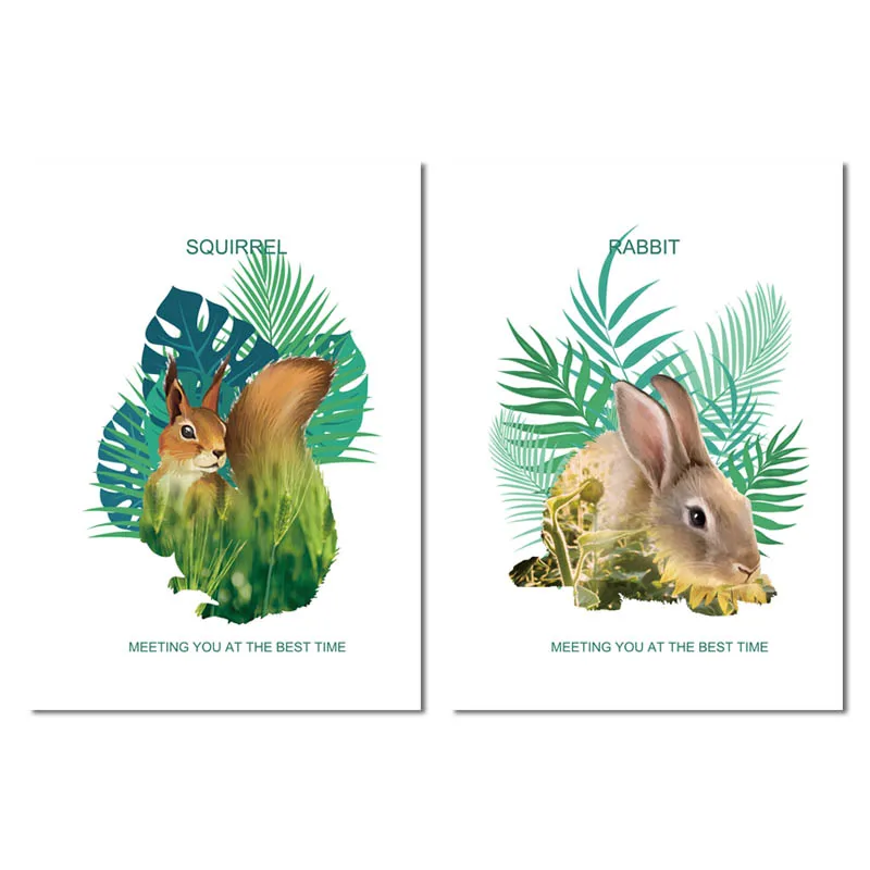Home Wall Decor Abstract Animal Squirrel Rabbit Silhouette Plant Children's Room Simple European Creative Decorative Painting
Home Wall Decor Abstract Animal Squirrel Rabbit Silhouette Plant Children's Room Simple European Creative Decorative Painting
