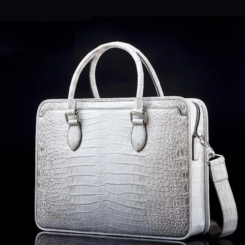 ourui New real crocodile leather men briefcase for man Himalayan white men bag
ourui New real crocodile leather men briefcase for man Himalayan white men bag