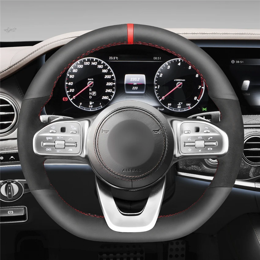 DIY Anti-Slip Wear-Resistant Steering Wheel Cover For Mercedes-Benz E-Class W213 C-Class W205 Car Interior Decoration
DIY Anti-Slip Wear-Resistant Steering Wheel Cover For Mercedes-Benz E-Class W213 C-Class W205 Car Interior Decoration
