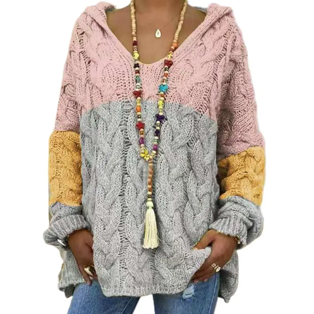 Sweater Women Fashion Color Blocking Long Sleeve Knitting Pullover Sweater Blouse Coat
Sweater Women Fashion Color Blocking Long Sleeve Knitting Pullover Sweater Blouse Coat
