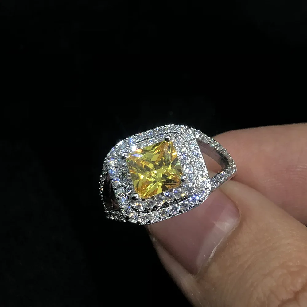 Big Bling Yellow ZIrcon Stone Silver Color Rings for Women Fashion Jewelry Wedding Engagement Ring 2021
Big Bling Yellow ZIrcon Stone Silver Color Rings for Women Fashion Jewelry Wedding Engagement Ring 2021