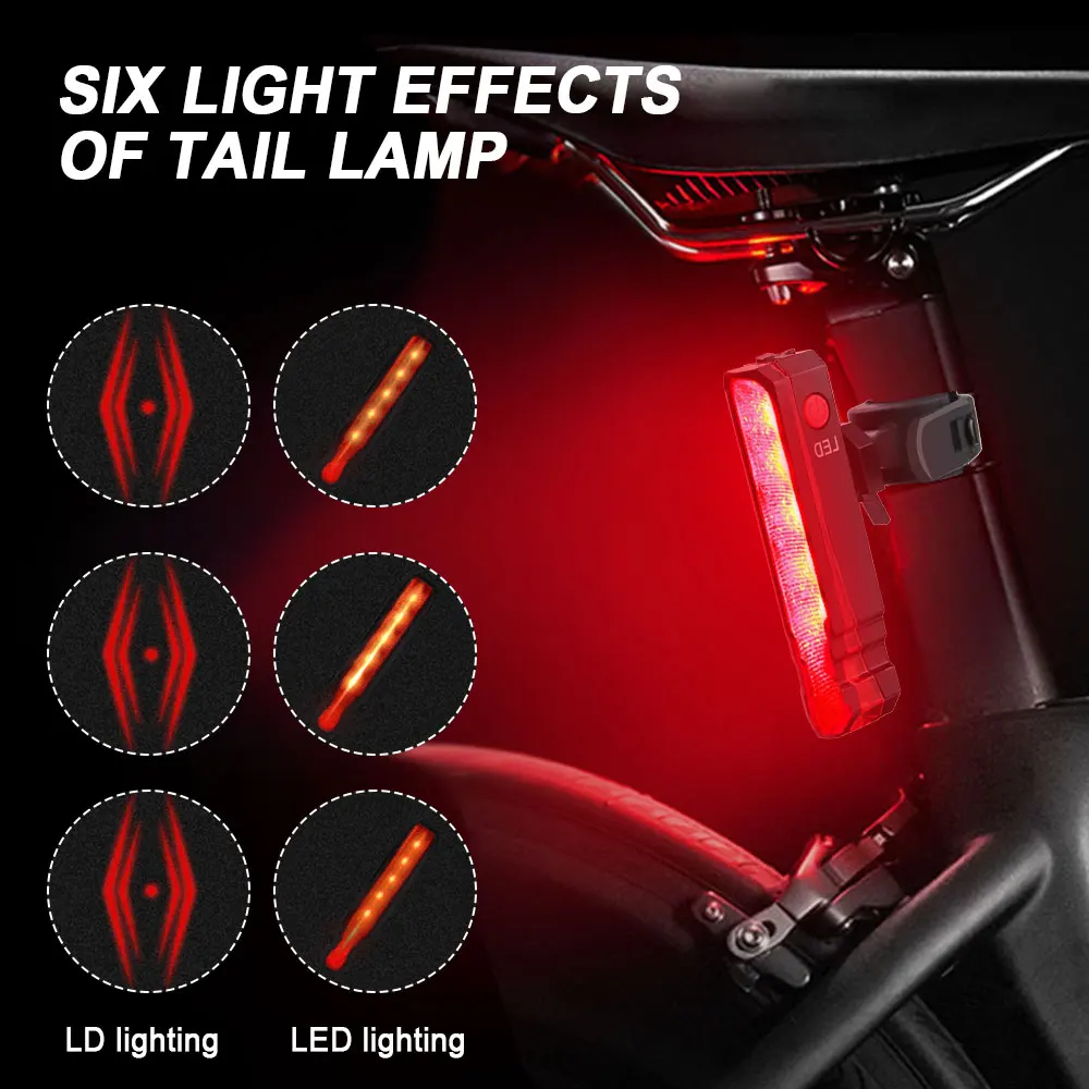 USB Rechargeable Rear Light Bicycle Line Safety Warning Taillight MTB Road Built-in Battery Bike Back Lamp for Cycling
USB Rechargeable Rear Light Bicycle Line Safety Warning Taillight MTB Road Built-in Battery Bike Back Lamp for Cycling