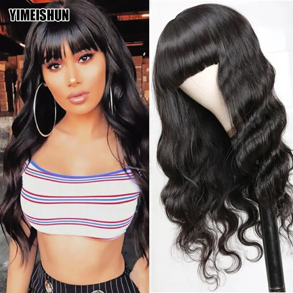 Body Wave Wig With Bangs Peruvian Hair Wigs Human Hair Wigs With Bangs For Black Women Natural Hair Wigs Machine Made Wig
Body Wave Wig With Bangs Peruvian Hair Wigs Human Hair Wigs With Bangs For Black Women Natural Hair Wigs Machine Made Wig