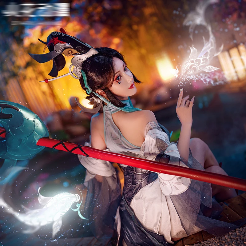 Costume Daqiao White Crane LiangWang Goddess Women King of Glory Cos Goldfish Water Veil Dress Cosplay
Costume Daqiao White Crane LiangWang Goddess Women King of Glory Cos Goldfish Water Veil Dress Cosplay