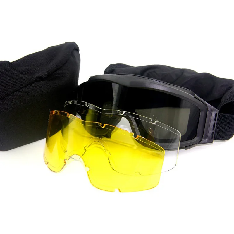 Military Airsoft Tactical Goggles Shooting Glasses Motorcycle Windproof Paintball CS Wargame Goggles 3 Lens Black Tan Green
Military Airsoft Tactical Goggles Shooting Glasses Motorcycle Windproof Paintball CS Wargame Goggles 3 Lens Black Tan Green
