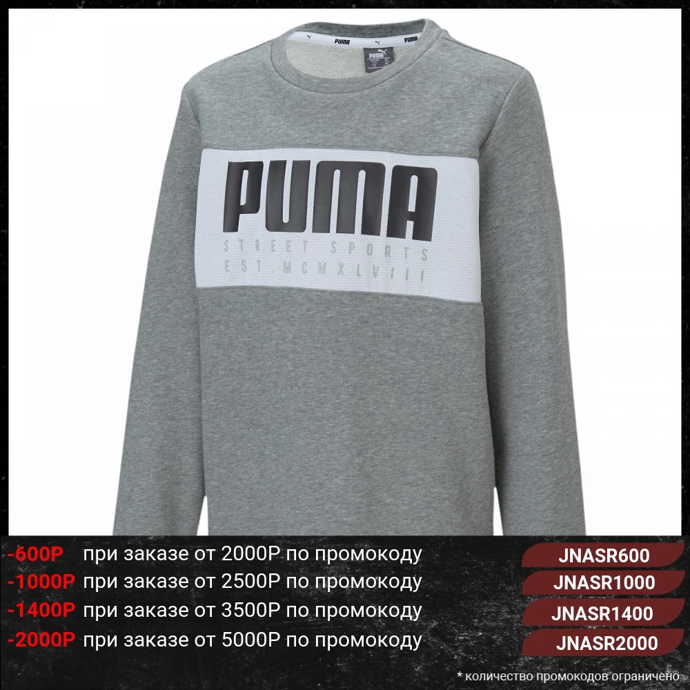 Детская толстовка PUMA Alpha Crew|Детские спортивные толстовки и свитеры| |