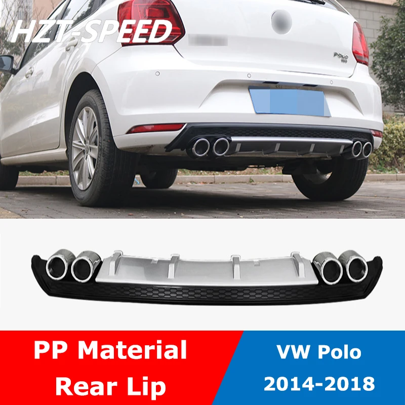 Polo PP материал задний бампер лопата спойлер диффузор для VW Standard не GTI 2014-2018 |