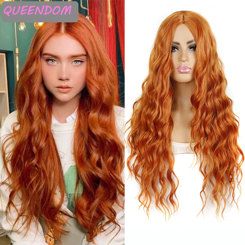 Ginger Long Water Wave Wig 26'' Ginger Body Wave Middle Part Wig Synthetic Hair Wig Natural Heat Resistant Lolita Wigs for Women
Ginger Long Water Wave Wig 26'' Ginger Body Wave Middle Part Wig Synthetic Hair Wig Natural Heat Resistant Lolita Wigs for Women