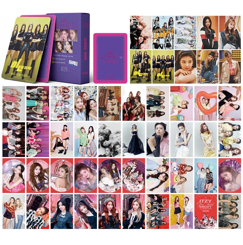 54 шт./компл. Kpop ITZY Lomo карточки, Угадай, кто, фото, искусственная кожа, высокое качество, HD фотокарточки, поклонники, подарок
54 шт./компл. Kpop ITZY Lomo карточки, Угадай, кто, фото, искусственная кожа, высокое качество, HD фотокарточки, поклонники, подарок