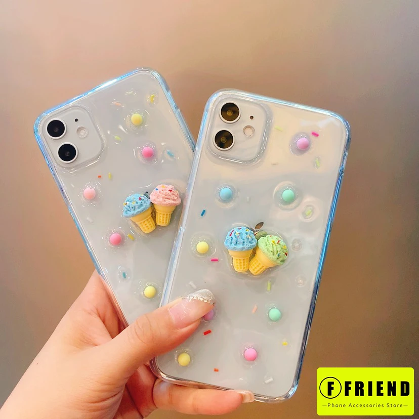 Simple Cute 3D Ice Cream Dessert Design Phone Cover for Iphone 11 12 Mini Pro Max 7 8p Se Xs Xr Girl Phone Clear Soft Cases
Simple Cute 3D Ice Cream Dessert Design Phone Cover for Iphone 11 12 Mini Pro Max 7 8p Se Xs Xr Girl Phone Clear Soft Cases