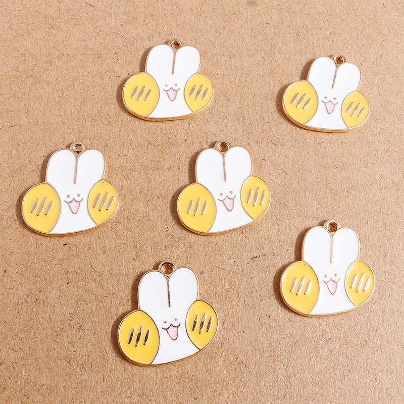 10pcs 23*23mm Cartoon Enamel Animal Rabbit Charms for Making Drop Earrings Pendants Necklaces Handmade DIY Jewelry Findings
10pcs 23*23mm Cartoon Enamel Animal Rabbit Charms for Making Drop Earrings Pendants Necklaces Handmade DIY Jewelry Findings