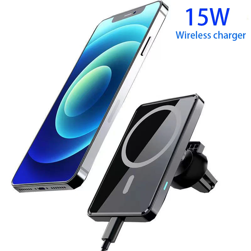 15W Magsafing Wireless Charger Car Mount Holder Air Vent Mount for iPhone 12 Pro Max Compatible with Qi Android
15W Magsafing Wireless Charger Car Mount Holder Air Vent Mount for iPhone 12 Pro Max Compatible with Qi Android