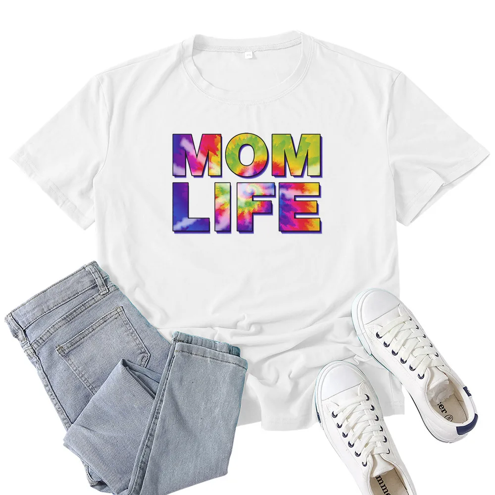 MOM LIFE Gradient Letter Print T Shirt Women Short Sleeve O Neck Loose Tshirt Summer Women Causal Tee Shirt Tops Camisetas Mujer
MOM LIFE Gradient Letter Print T Shirt Women Short Sleeve O Neck Loose Tshirt Summer Women Causal Tee Shirt Tops Camisetas Mujer