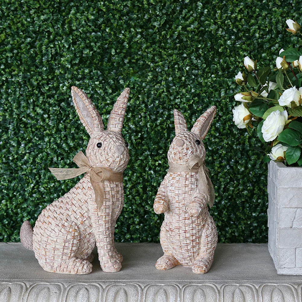Easter Faceless Doll Easter Plush Dwarf Imitation Woven Rabbit Easter Decorations Resin Craft Bunny Ornaments for Party
Easter Faceless Doll Easter Plush Dwarf Imitation Woven Rabbit Easter Decorations Resin Craft Bunny Ornaments for Party