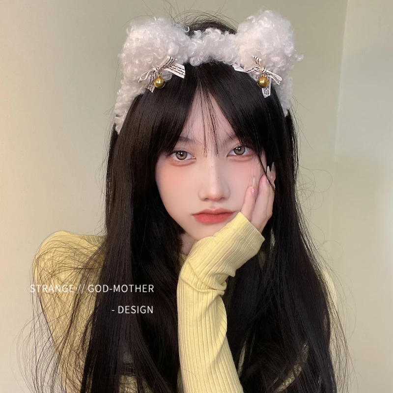 Christmas headwear bow bell cat ear wash hair band women wide edge press hair headwear fall winter plush bell headband
Christmas headwear bow bell cat ear wash hair band women wide edge press hair headwear fall winter plush bell headband
