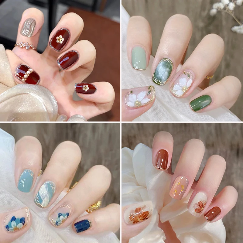24PCS Reusable Fake Nails Gradient Short Round Head Wearing False Nail Tips Full Cover False Nail Manicure Decorations
24PCS Reusable Fake Nails Gradient Short Round Head Wearing False Nail Tips Full Cover False Nail Manicure Decorations