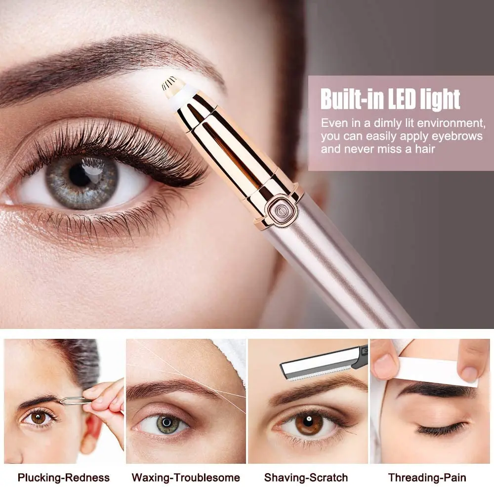 YBLNTEK Electric Eyebrow Trimmer Painless Eye Brow Epilator Mini Shaver Razors with Light Lip Facial Hair Remover for Women
YBLNTEK Electric Eyebrow Trimmer Painless Eye Brow Epilator Mini Shaver Razors with Light Lip Facial Hair Remover for Women