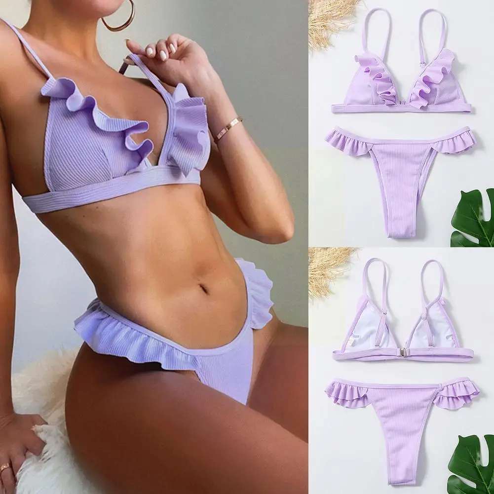 2021 New Push Up Bikinis Women's Swimsuits Sexy Ruffle Swimwear Bikini Beachwear Suits High Set Bathing Thong Ribbed Cut Z7q9
2021 New Push Up Bikinis Women's Swimsuits Sexy Ruffle Swimwear Bikini Beachwear Suits High Set Bathing Thong Ribbed Cut Z7q9