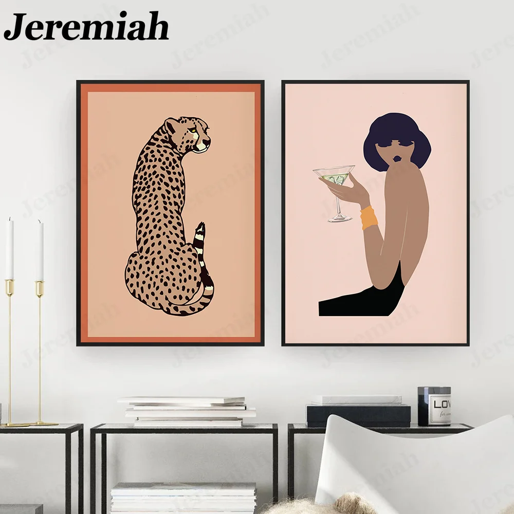 Nordic Abstract Beauty and Leopard Canvas Poster Boho Style Animal Picture Wall Artist Home Decoration
Nordic Abstract Beauty and Leopard Canvas Poster Boho Style Animal Picture Wall Artist Home Decoration