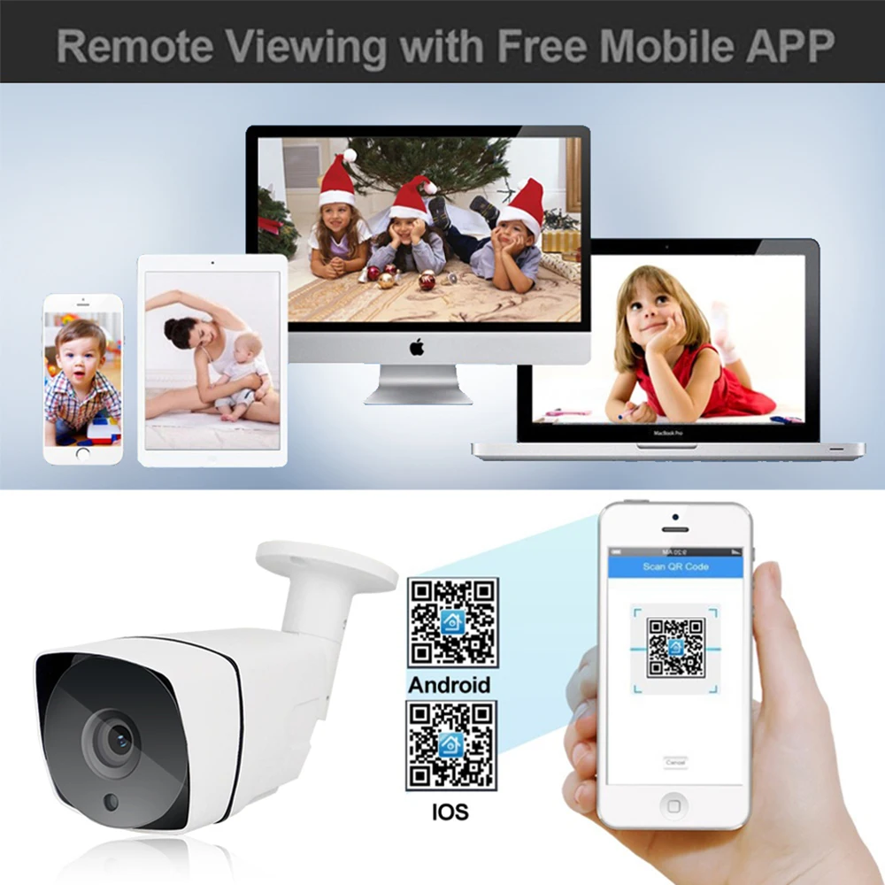 AnjielaSmart HD 1080P 2MP IP Camera with POE Night-vision device Waterproof Video Outdoor HD Surveillance Security Camera
AnjielaSmart HD 1080P 2MP IP Camera with POE Night-vision device Waterproof Video Outdoor HD Surveillance Security Camera