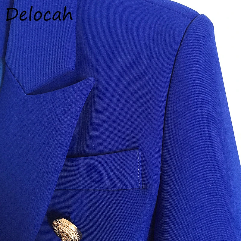 Delocah Women Autumn Fashion Runway Short Blue Jacket Long Sleeve Double Breasted Fake Pocket Bodycon Patchwork Ladies Coat 2021
Delocah Women Autumn Fashion Runway Short Blue Jacket Long Sleeve Double Breasted Fake Pocket Bodycon Patchwork Ladies Coat 2021
