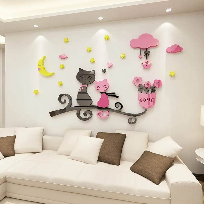 Moon Cat 3D Wall Sticker Living Room Background Decorative Stickers Children's Room Creative Wall Stickers Home Decoration
Moon Cat 3D Wall Sticker Living Room Background Decorative Stickers Children's Room Creative Wall Stickers Home Decoration