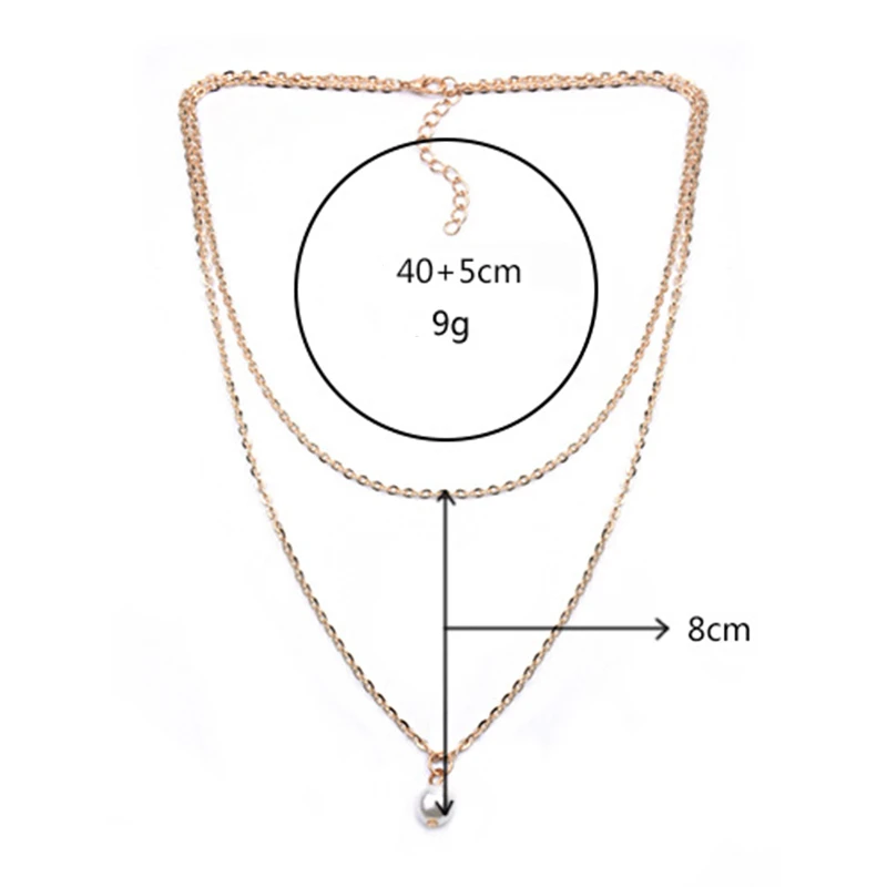 Fashion Double Layer Pearl Collarbone Necklace Charming Women's Gold Silver Color Choker Chain Pendant Sweet Female Jewelry Gift
Fashion Double Layer Pearl Collarbone Necklace Charming Women's Gold Silver Color Choker Chain Pendant Sweet Female Jewelry Gift