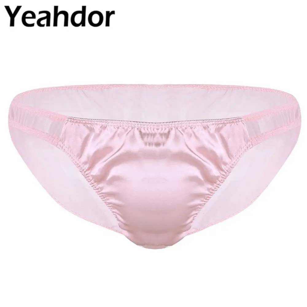 Mens Low Rise Lingerie Bikini Briefs Underwear Shiny Satin Ruffle See Through Sheer Mesh Briefs Male Gay Sissy Panties Homme
Mens Low Rise Lingerie Bikini Briefs Underwear Shiny Satin Ruffle See Through Sheer Mesh Briefs Male Gay Sissy Panties Homme