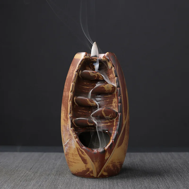 Mountain River Handicraft Incense Holder Ceramic Backflow Waterfall Smoke Incense Burner Censer Holder Mother's Gift decoration
Mountain River Handicraft Incense Holder Ceramic Backflow Waterfall Smoke Incense Burner Censer Holder Mother's Gift decoration