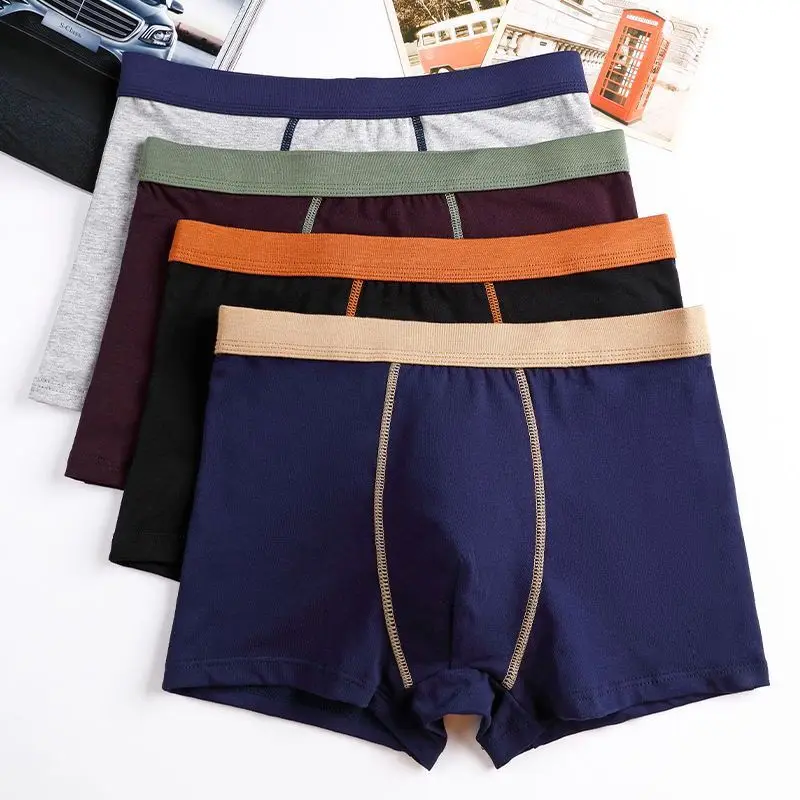 4Pcs/Lot Men's Underwear Flat Angle Men's Underwear Cotton Shorts Sexy Solid Color Breathable Underwear Man
4Pcs/Lot Men's Underwear Flat Angle Men's Underwear Cotton Shorts Sexy Solid Color Breathable Underwear Man