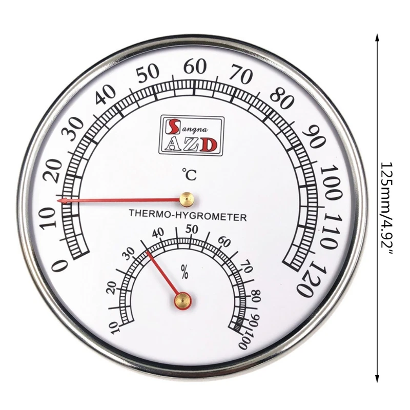 High-precision Thermometer Pointer Type 4.92 '' Round Thermometer Indoor Outdoor Hygrometer, No Battery Required, Silver
High-precision Thermometer Pointer Type 4.92 '' Round Thermometer Indoor Outdoor Hygrometer, No Battery Required, Silver