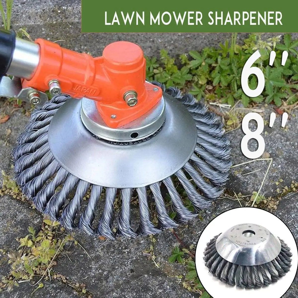 6 inch /8 inch Steel Wire Grass Trimmer Head Tray Brush Cutter Rotary Wheel Edge Head Dust Removal Safe For Lawn Mover Part Tool
6 inch /8 inch Steel Wire Grass Trimmer Head Tray Brush Cutter Rotary Wheel Edge Head Dust Removal Safe For Lawn Mover Part Tool