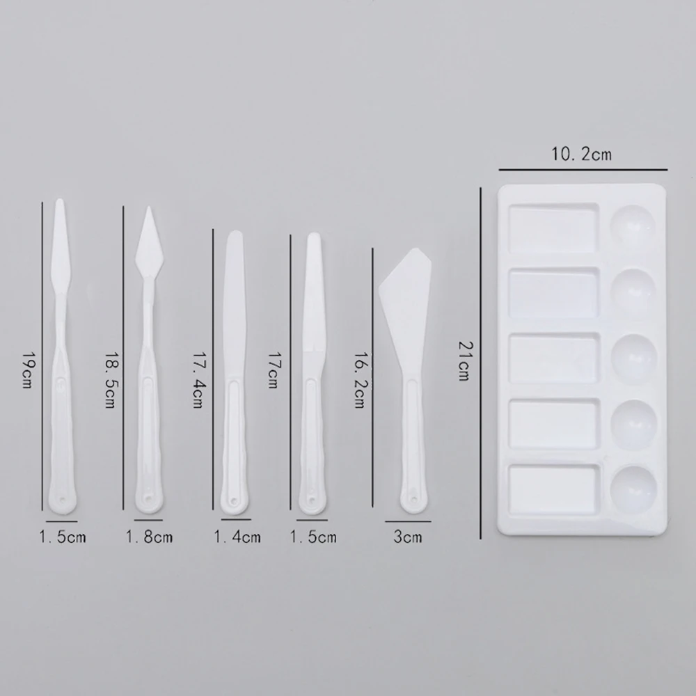 6PCS/Set palette knife plastic White Art Artist Paint Spatula Tools for Oil Acrylic Painting Color Mixing
6PCS/Set palette knife plastic White Art Artist Paint Spatula Tools for Oil Acrylic Painting Color Mixing