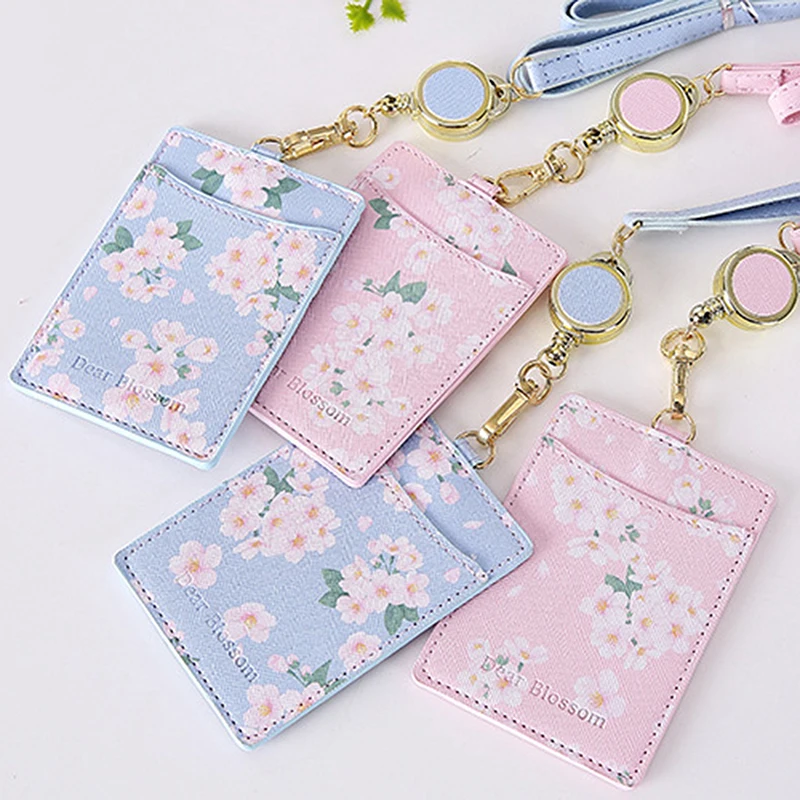 Cherry Flowers PU Card Holder Retractable Lanyard 2 Bits Card Bag Women Identity Badge Reel Rope Card Case ID IC Holders
Cherry Flowers PU Card Holder Retractable Lanyard 2 Bits Card Bag Women Identity Badge Reel Rope Card Case ID IC Holders