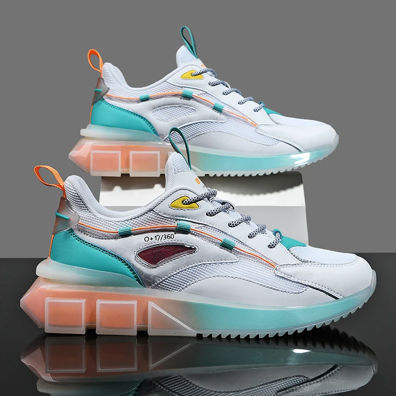New White Men Casual Sneakers Popcorn Bottom Breathable Mesh Sneakers Man Fashion Platform Mens Designer Shoes zapatillas hombre
New White Men Casual Sneakers Popcorn Bottom Breathable Mesh Sneakers Man Fashion Platform Mens Designer Shoes zapatillas hombre