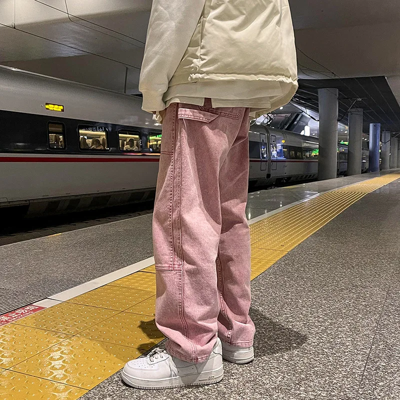 Men Jeans Fashion New Loose Straight Jeans Pants Man Casual Baggy Jeans Denim Trousers Men's Pants Pink/Black/Blue
Men Jeans Fashion New Loose Straight Jeans Pants Man Casual Baggy Jeans Denim Trousers Men's Pants Pink/Black/Blue