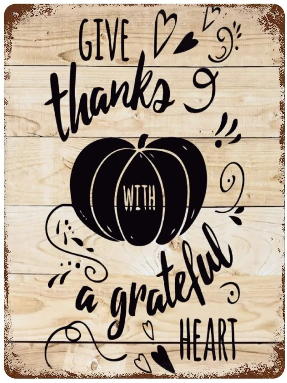 None-brands Vintage Retro Metal Tin Sign Wall Decor Art Give Thanks with A Grateful Heart Thanksgiving Day Quotes Home (20x30
None-brands Vintage Retro Metal Tin Sign Wall Decor Art Give Thanks with A Grateful Heart Thanksgiving Day Quotes Home (20x30