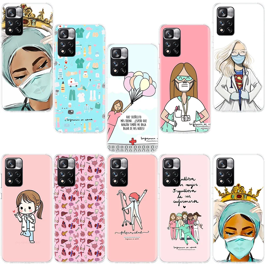 

Cartoon Medicine Doctor Nurse Phone Case For Xiaomi Redmi 9 9T 9C 10 Prime 10X 10C 8 7 6 10A 9A 8A 7A 6A S2 K40 Pro K30 K20 Coqu