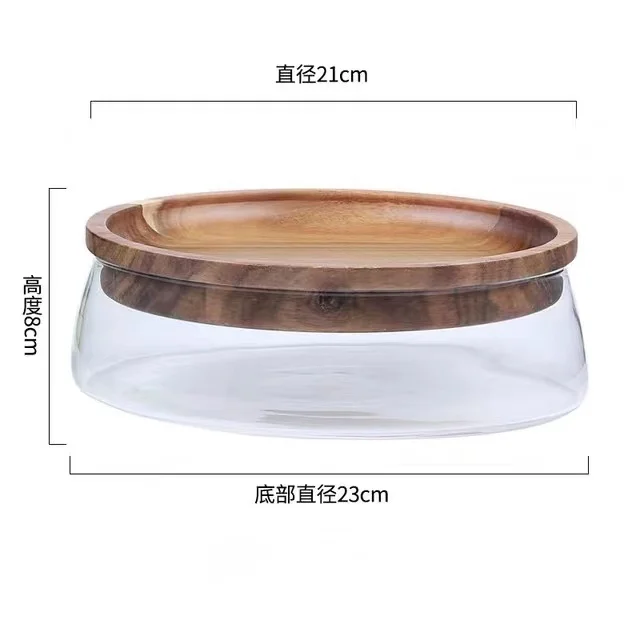 Creative Acacia Glass Fruits Plate Nut Container Double Layer Candy Storage Box With Wooden Lid For Home Kitchen Supply
Creative Acacia Glass Fruits Plate Nut Container Double Layer Candy Storage Box With Wooden Lid For Home Kitchen Supply