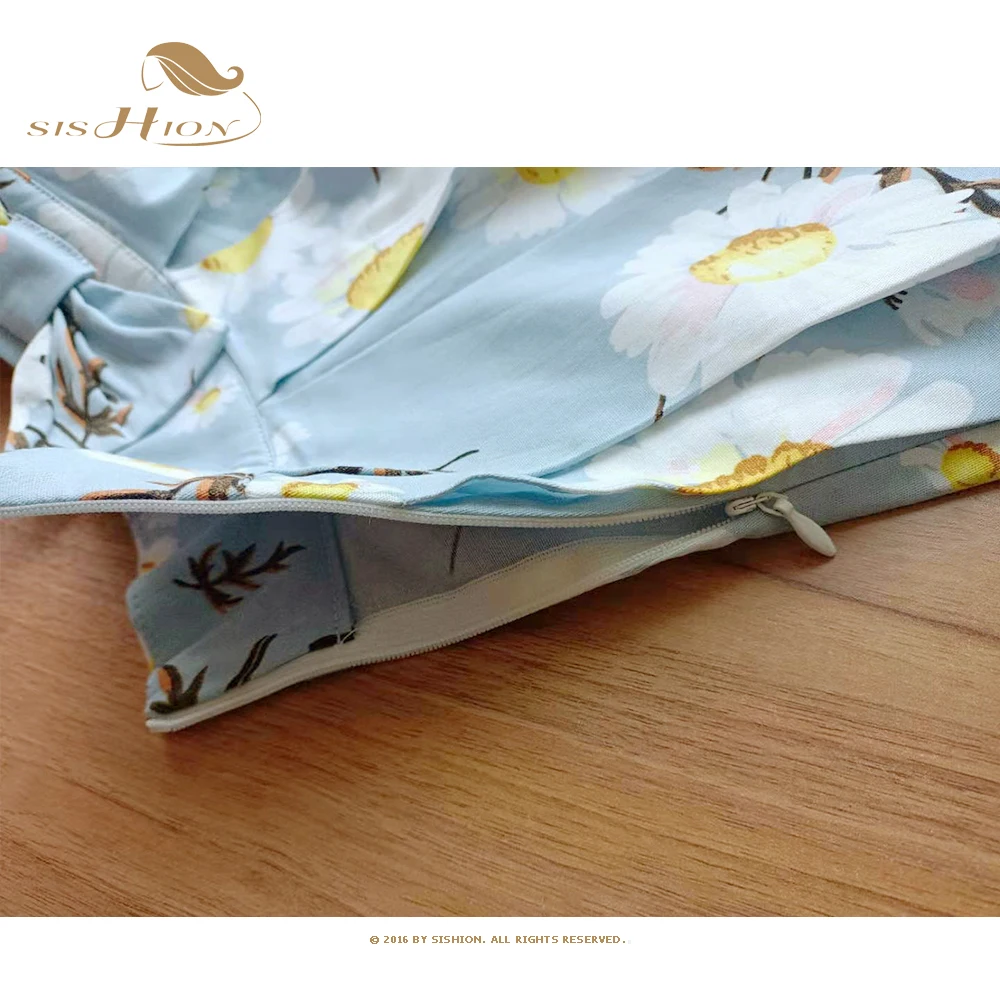 SISHION Plus Size Y2K Jupe Pleated Skirts SS0012 50s Vintage Cotton Floral Daisy Printed Light Blue Summer Skirt with Pockets
SISHION Plus Size Y2K Jupe Pleated Skirts SS0012 50s Vintage Cotton Floral Daisy Printed Light Blue Summer Skirt with Pockets