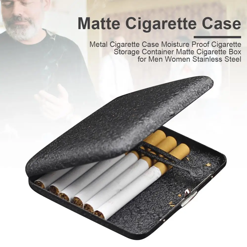 1pc Smoking Cigarette Case Cigars case Stainless steel Matte Cigarette Case Cigarette Gift Box Men's Creative Cigarette Box
1pc Smoking Cigarette Case Cigars case Stainless steel Matte Cigarette Case Cigarette Gift Box Men's Creative Cigarette Box