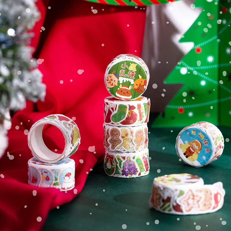 150pcs Merry Christmas Cartoon Masking Washi Tape Die cutting Decorative Adhesive Tape Diy Scrapbooking Sticker Label Stationery
150pcs Merry Christmas Cartoon Masking Washi Tape Die cutting Decorative Adhesive Tape Diy Scrapbooking Sticker Label Stationery