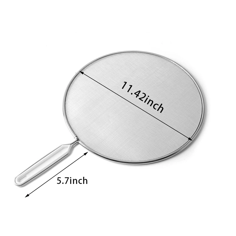 Splatter Shield, Stainless Steel Splatter Screen, Grease Guard for Frying Pan (11.75 Inch Diameter,1 PCS)
Splatter Shield, Stainless Steel Splatter Screen, Grease Guard for Frying Pan (11.75 Inch Diameter,1 PCS)
