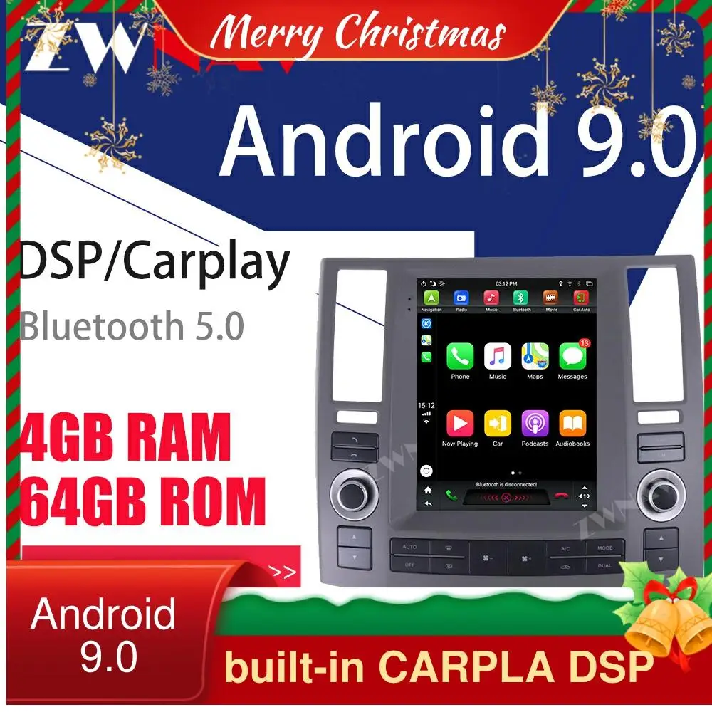 For Infiniti FX FX35 FX45 Car Multimedia Player Stereo Radio GPS Navigation Vertical Screen Tesla 10.4 inch Android 9.0 PX6
For Infiniti FX FX35 FX45 Car Multimedia Player Stereo Radio GPS Navigation Vertical Screen Tesla 10.4 inch Android 9.0 PX6